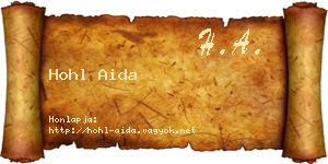 Hohl Aida névjegykártya